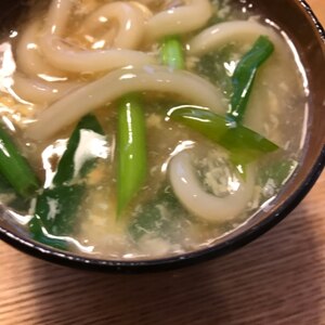 卵とネギのあんかけうどん♡